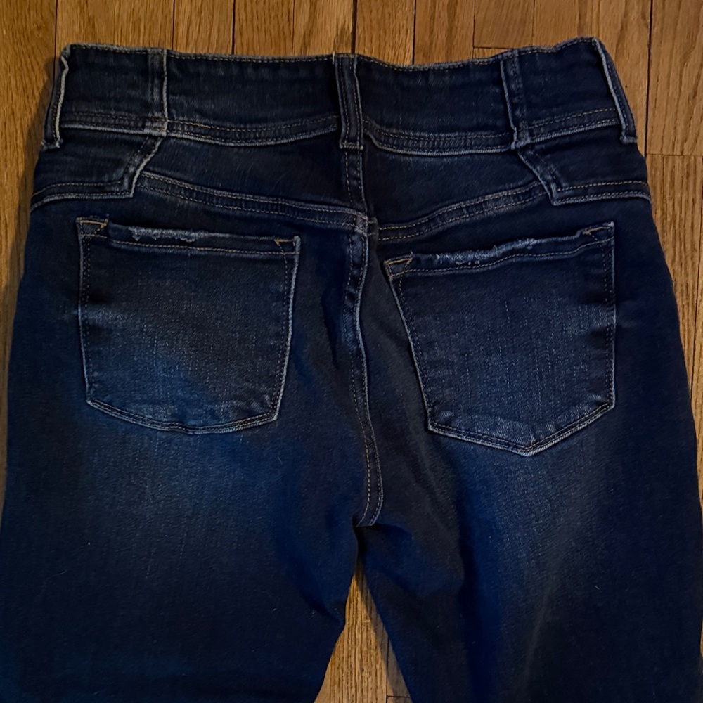 KanCan Dark Blue Distressed Straight Leg Jeans - Picture 7 of 10
